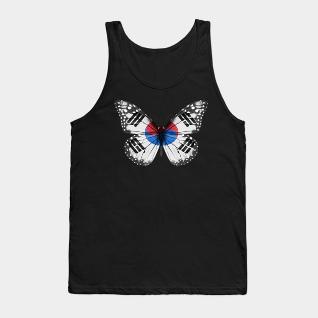 South Korean Flag  Butterfly - Gift for South Korean From South Korea Tank Top by Country Flags